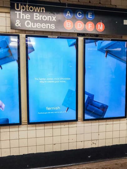 out of home advertising fernish digital liveboard