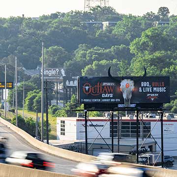 professional bull riders highway billboard out of home advertising