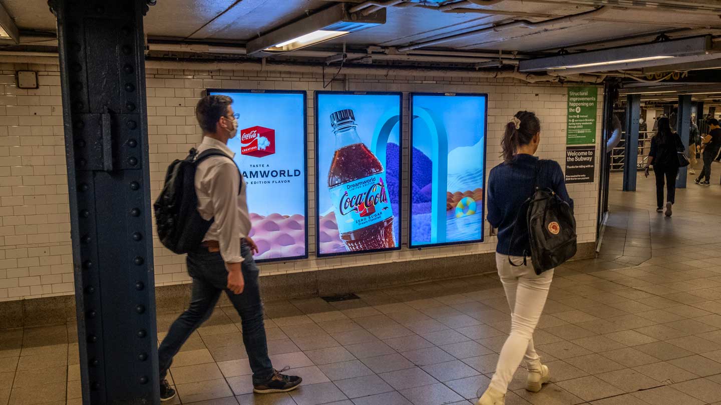 out of home digital transit advertising new york city subway