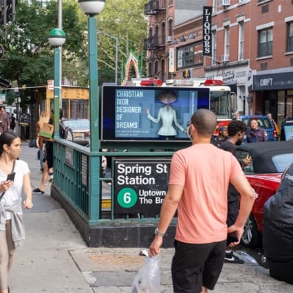 urban panel out of home advertising in new york city for dior