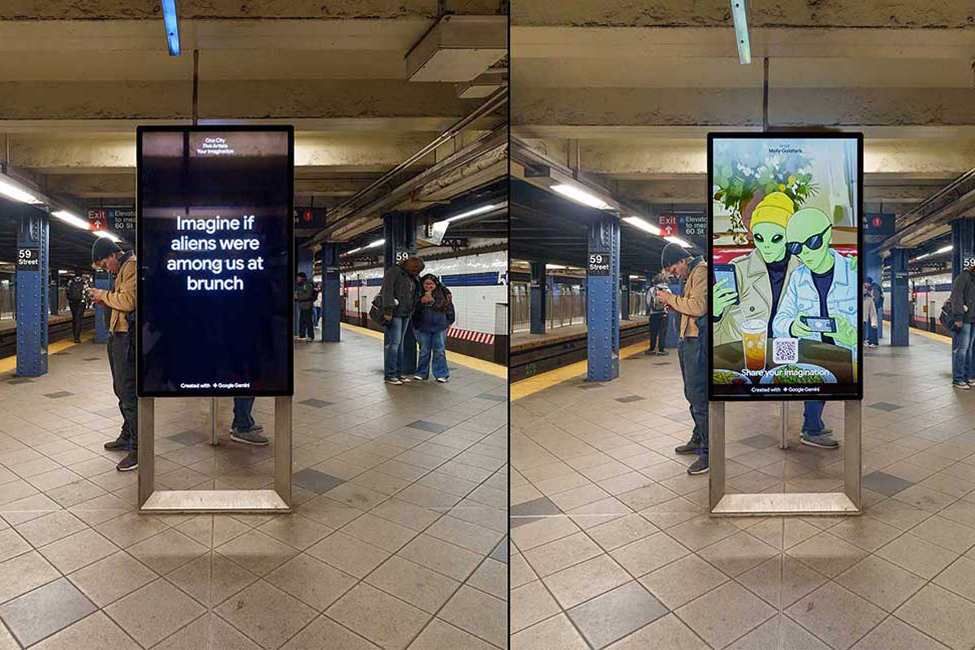 OUTFRONTx Google DeepMind Imagine If digital livescape transit out of home advertising