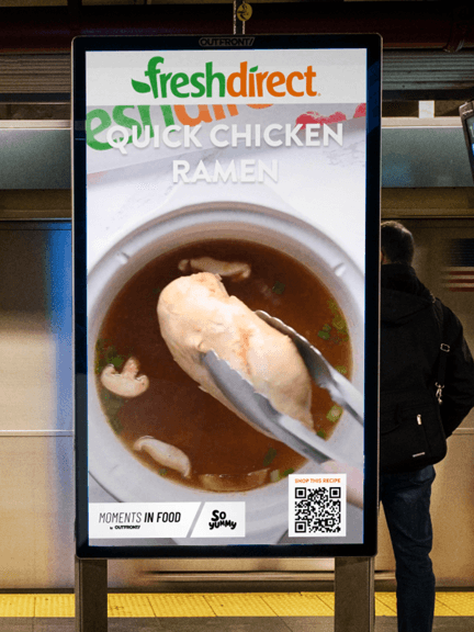 out of home digital advertising freshdirect