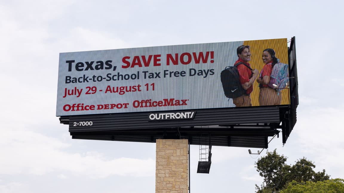 office depot back to school digital out of home advertising billboard