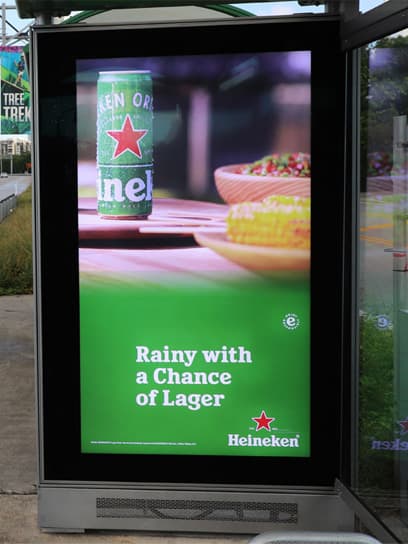 out of home advertising heineken street furniture bus shelter